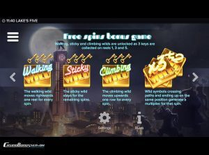 Lake’s-Five_slotmaskinen-01-casinobonussen