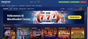 Screenshot fra marathonbet casinos hjemmeside