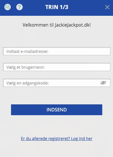 sign up Jackie Jackpot 