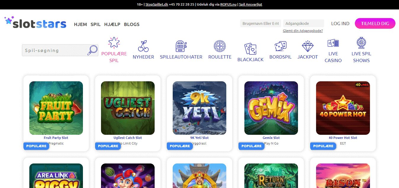 slotstars logo dashboard