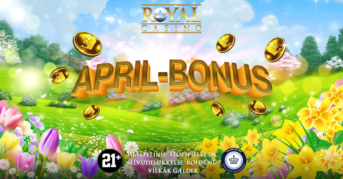 Spring ud i det sjove med Royal Casinos aprilbonustilbud på 100 kr. 2025!